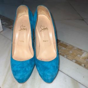 Authentic Christian Louboutin suede pump